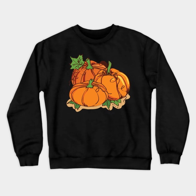 Spooky Pumpkin, Watercolor Pumpkin, Funny Halloween Party Crewneck Sweatshirt by Islanr